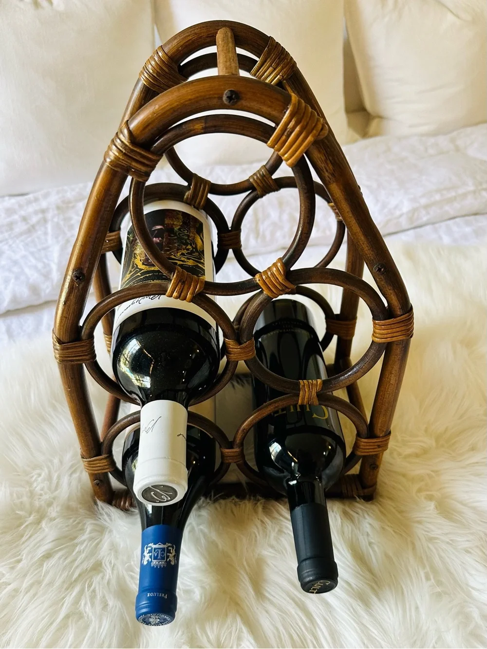 Vintage Bamboo Wine Holder